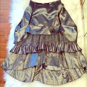 Gorgeous Silver 3 tiered knee length skirt.